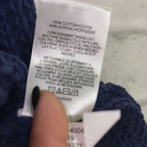 Express Deep Blue Cowl Neck Sweater - Picture 3 of 7